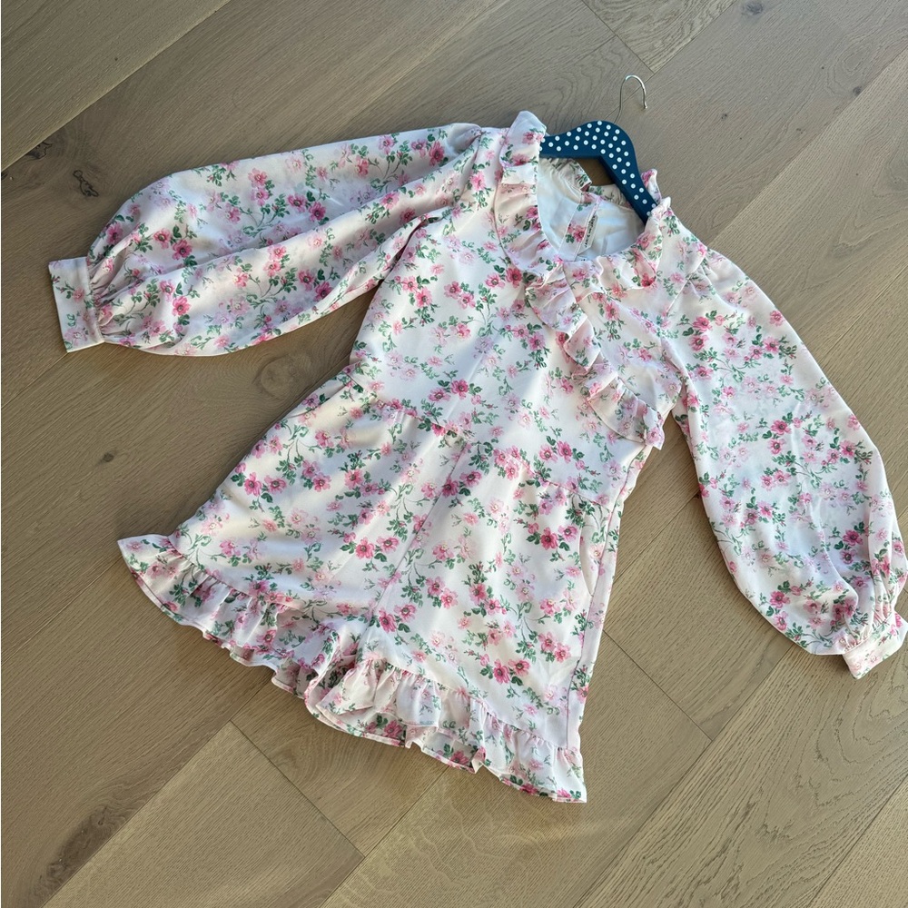 Floral Ruffle Kids Top